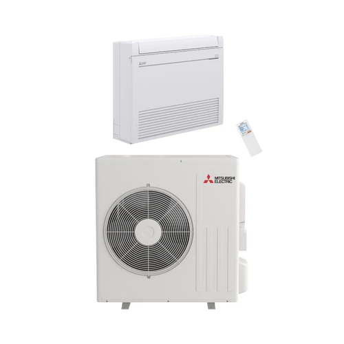 Mitsubishi Electric 12,000 BTU 19.6 SEER2 Floor Mounted Heat Pump Mini Split System R454B Refrigerant M Series, model SZ-MFZ12