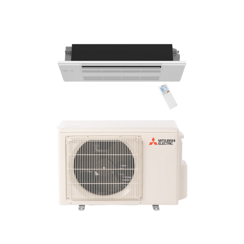 Mitsubishi Electric 12,000 BTU 20.7 SEER2 1 Way Ceiling Cassette Heat Pump Mini Split System R454B Refrigerant | SZ-MLZ12