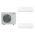 Mitsubishi Electric 24,000 BTU 20 SEER2 Dual Zone Wall Mounted Ductless Mini Split Heat Pump System 9+18 R454B Refrigerant