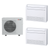 Mitsubishi Electric 36,000 BTU 19 SEER2 Dual Zone Floor Mounted Ductless Mini Split Heat Pump System 15+18 R454B Refrigerant