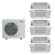 Mitsubishi Electric 42,000 BTU 19 SEER2 Tri Zone 4-Way Ceiling Cassette Ductless Mini Split Heat Pump System 12+15+18 R454B Refrigerant