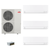 Mitsubishi Electric 48,000 BTU 23 SEER2 Smart Multi Tri Zone Wall Mounted Ductless Mini Split Heat Pump System 6+24+30 with Branch Box R454B