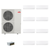 Mitsubishi Electric 48,000 BTU 23 SEER2 Smart Multi Eight Zone Wall Mounted Ductless Mini Split Heat Pump System 6+6+6+6+6+6+6+12 with Branch Box R454B