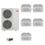 Mitsubishi Electric 60,000 BTU 20 SEER2 Smart Multi Five Zone 4-Way Ceiling Cassette Ductless Mini Split Heat Pump System 9+12+12+12+15 with Branch Box R454B
