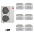Mitsubishi Electric 60,000 BTU 20 SEER2 Smart Multi Six Zone 4-Way Ceiling Cassette Ductless Mini Split Heat Pump System 9+9+9+12+15+15 with Branch Box R454B