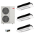 Mitsubishi Electric 60,000 BTU 20 SEER2 Smart Multi Tri Zone 1-Way Ceiling Cassette Ductless Mini Split Heat Pump System 12+18+18 with Branch Box R454B