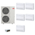 Mitsubishi Electric 60,000 BTU 20 SEER2 Smart Multi Five Zone Floor Mounted Ductless Mini Split Heat Pump System 12+15+15+15+18 with Branch Box R454B