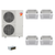 Mitsubishi Electric 36,000 BTU 23 SEER2 Hyper-Heat Smart Multi Quad Zone 4-Way Ceiling Cassette Ductless Mini Split Heat Pump System 9+9+9+18 with Branch Box R454B