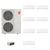 Mitsubishi Electric 48,000 BTU 23 SEER2 Hyper-Heat Smart Multi Seven Zone Wall Mounted Ductless Mini Split Heat Pump System 6+6+6+6+6+9+9 with Branch Box R454B