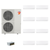 Mitsubishi Electric 48,000 BTU 23 SEER2 Hyper-Heat Smart Multi Eight Zone Wall Mounted Ductless Mini Split Heat Pump System 6+6+6+6+6+6+6+12 with Branch Box R454B