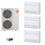 Mitsubishi Electric 48,000 BTU 23 SEER2 Hyper-Heat Smart Multi Tri Zone Floor Mounted Ductless Mini Split Heat Pump System 9+15+18 with Branch Box R454B