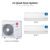 LG Quad zone mini split system KUMXB361A with 9 + 9 + 12 + 12K indoor units