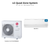 LG Quad zone mini split system KUMXB361A with 12 + 12 + 12 + 12K indoor units