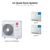 LG Quad zone mini split system KUMXB361A with 9 + 12 + 12 + 12K indoor units