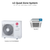 LG Quad zone mini split system KUMXB361A with 12 + 12 + 12 + 12K indoor units