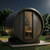 SaunaLife Model E7WB Ergo Series Outdoor Sauna Barrel Kit, Rear Window, Paint Included, Up to 4 Persons