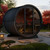 SaunaLife Model EE8GB Ergo Elegance Series Outdoor Sauna Barrel Kit, Glass Front, Paint Included, Up to 6 Persons