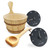 SaunaLife Essentials Set 6 Aluminum Sauna Bucket and Ladle Set w/ Thermometer
