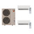Mitsubishi MXZ-2C20NAHZ4-MSZ-FW12NA-MSZ-FW12NA dual zone system: outdoor unit with indoor units and remotes