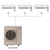 Mitsubishi Electric tri zone system layout MXZ-3C24NA3 with 6K, 9K and 9K indoor units