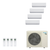 Daikin Quad Zone system: 4MXT36AVJU9 outdoor unit, 4 wall-mounted indoor units and 4 wireless remotes