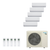 Daikin Five Zone system: 5MXM48AVJU9 outdoor unit, 5 wall-mounted indoor units and 5 wireless remotes