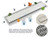 Pentair AVSC Dual Pebble Top Channel Drain 33.22", White
