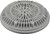 CMP Galaxy Vinyl Main Drain Cover w/ Ring 8", Gray