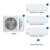 Comfortstar 28,000 BTU 2.5 Ton 22 SEER2 Wall Mounted Tri Zone Ductless Mini Split Heat Pump System 9K + 12K + 12K Eco Smart R-32 208/230V components