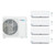 Comfortstar 35,000 BTU 3 Ton 19 SEER2 Wall Mounted Quad Zone Ductless Mini Split Heat Pump System 12K + 12K + 12K + 12K Orbit R-454B 208/230V