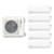 Comfortstar 35,000 BTU 3 Ton 23.1 SEER2 Wall Mounted Five Zone Ductless Mini Split Heat Pump System 6K + 6K + 6K + 6K + 12K Alegria Platinum R-454B 208/230V