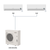 Mitsubishi Electric dual zone system layout MXZ-5D42NL with 18K and 24K indoor units