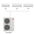 Mitsubishi Electric tri zone system layout MXZ-SM60NL with 12K, 24K and 24K indoor units