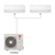 LG dual zone system layout KUMXB181A with 7K and 7K indoor units