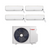 Tosot 39,000 BTU 21 SEER2 Quad Zone Ceiling Recessed Ductless Mini Split Heat Pump System 9+9+9+12 R32 Refrigerant | TMSCI7H4R42-3-TAPEC7H4R09-4WS-1-TAPEC7H4R12-4WS