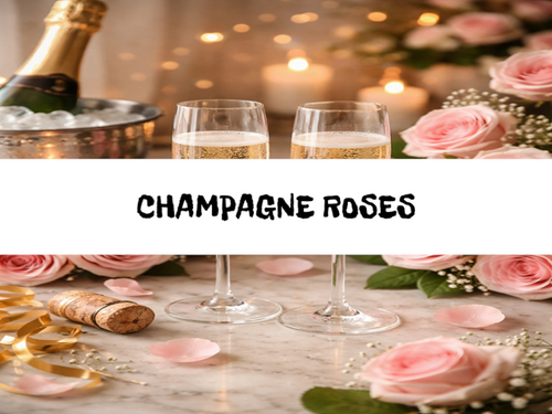 Champagne Roses, Bath Gelee, Body Wash, Whipped Soap, Glycerin Soap, Foaming Body Scrub, Sugar Scrub, Aloe Vera Gel, Body Oil, Goat Milk Lotion, Body Butter, Lotion Bar, Natural Vegetable Protein Deodorant, Body Powder, Conditioning Shampoo, Cream Shampoo, Conditioner, Hair Mask, Leave In Detangling Spray, Hair Oil, Argan Shine Serum, Argan Shine Spray, Body Mist, Perfume Oil, Perfume Spray, Solid Perfume, Beard Wash, Beard Oil, Beard Balm, Beard Butter, Shave Soap, Shave Jelly, Aftershave, Room Spray, Linen Spray, Wax Melts, Pet Shampoo, Pet Perfume