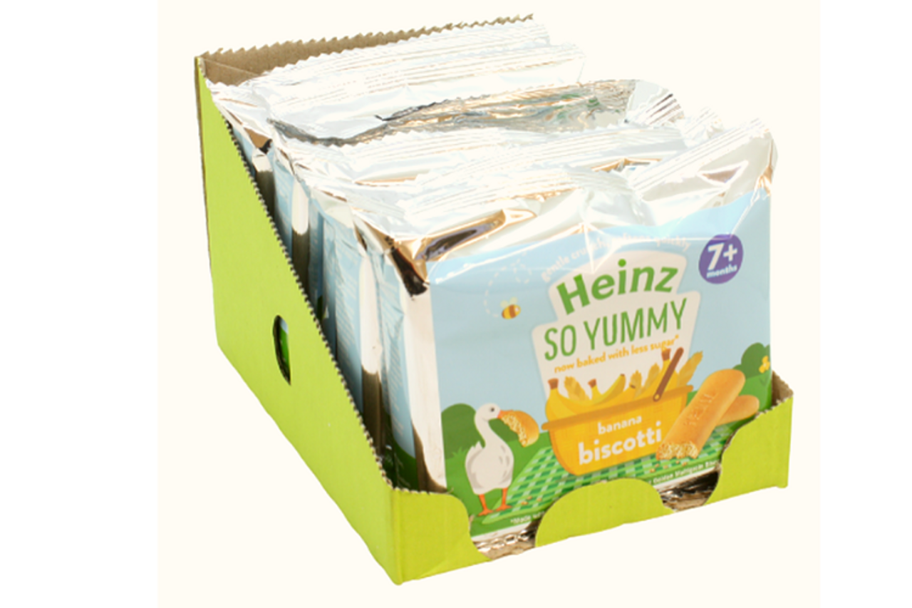 Box of Heinz Banana Biscotti 6 Finger Biscuits 60g x 6