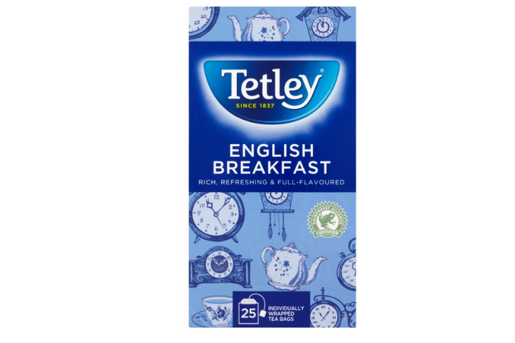 Tetley English Breakfast 25 Individually Wrapped Tea Bags