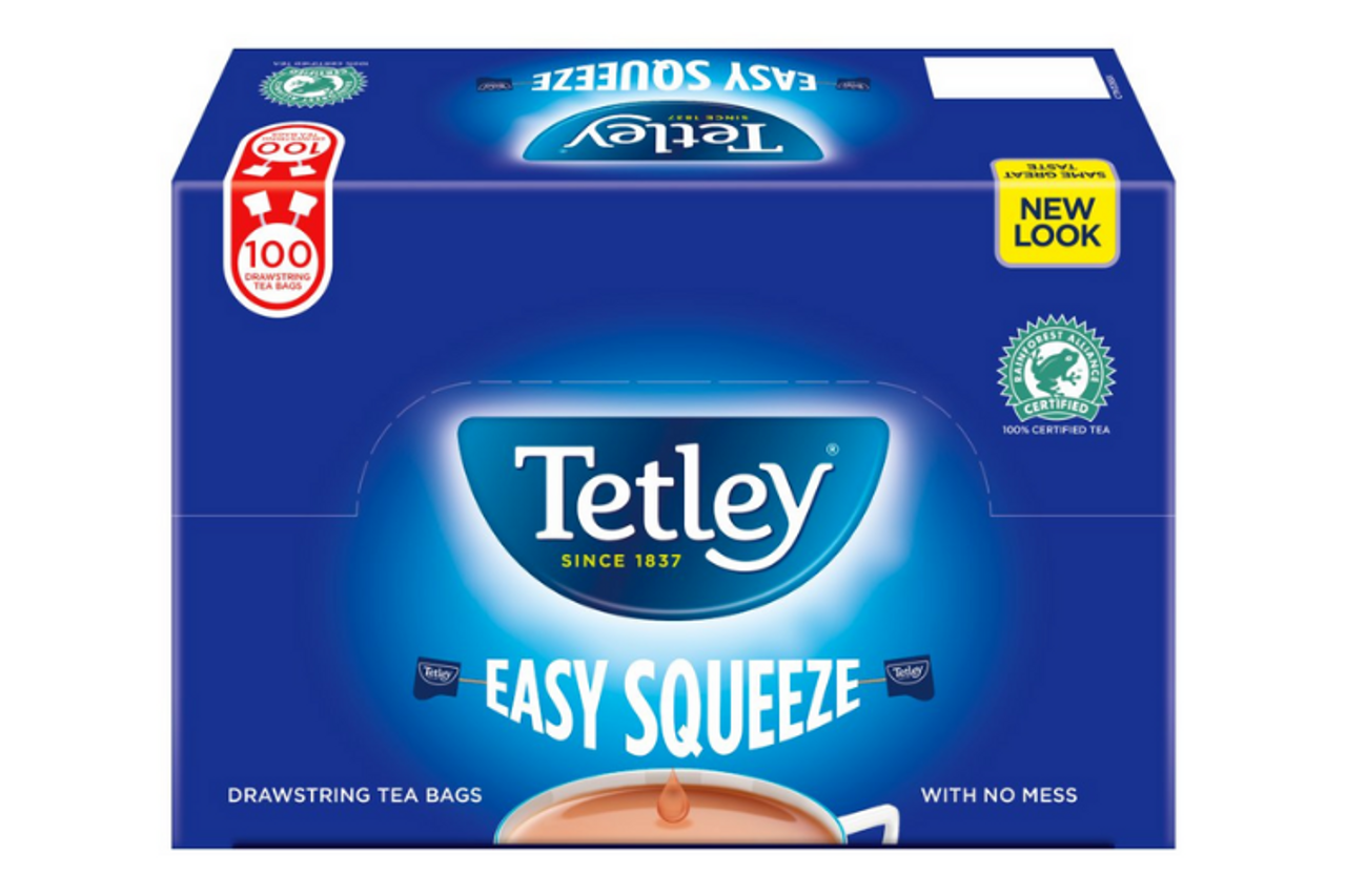 Tetley Easy Squeeze 100 Drawstring Tea Bags 250g