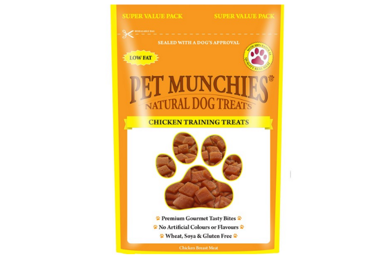 8X PET MUNCHIES CHICKEN CHIPS GOURMET DOG PUPPY TREATS NATURAL CHICKEN MEAT 100G | UK