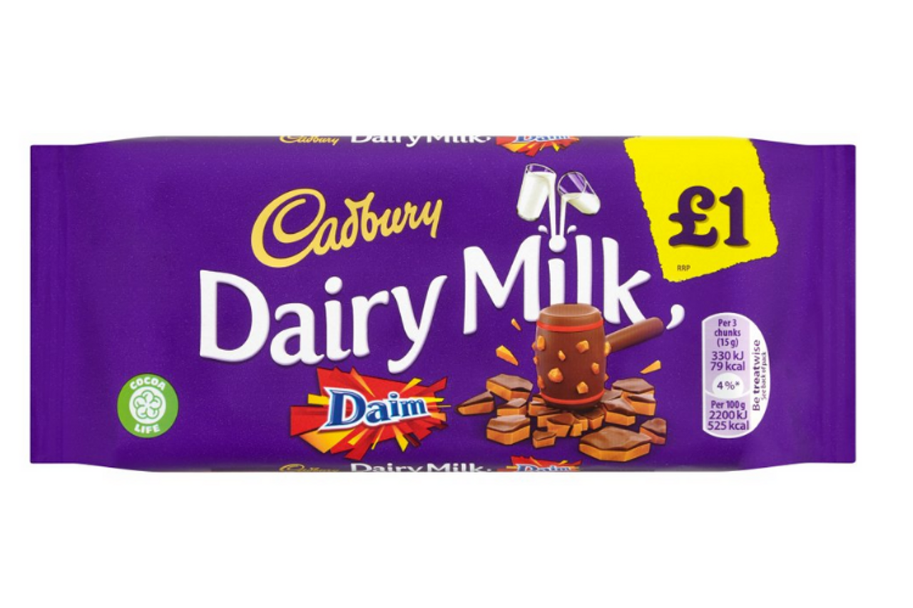 Cadbury Dairy Milk Daim Chocolate Bar 120g