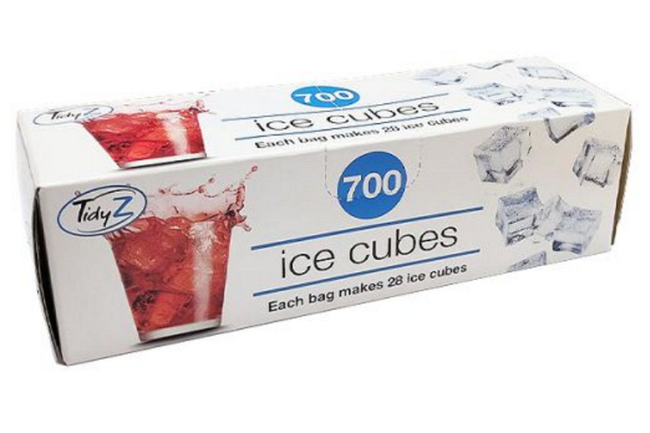 Tidy Z Ice Cube Freezer Bags 25 Bags x 28 Cubes (700 Cubes)