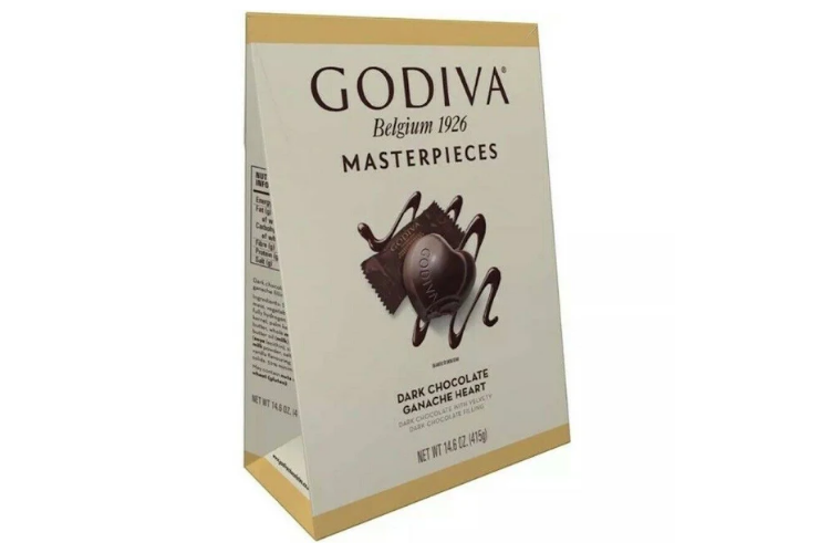 Godiva Belgium 1926 Masterpieces Dark Chocolate Ganache Heart 415g