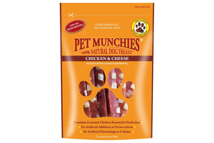 Pet Munchies Natural Dog Treats Chicken & Cheese Treats 100g