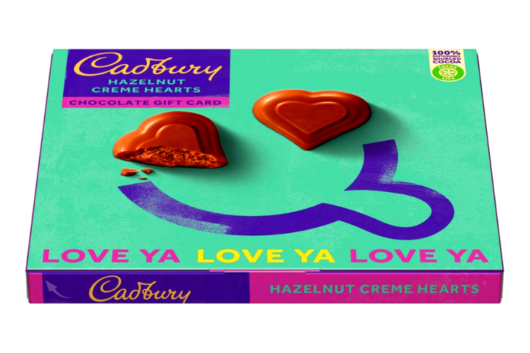 Cadbury Hazelnut Creme Chocolate Hearts 114g