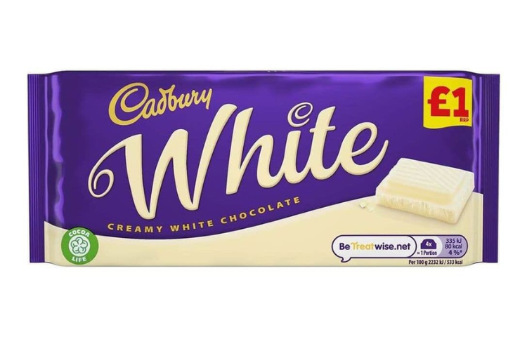 Cadbury White Chocolate Bar 90g Best Before it's Gone Ltd