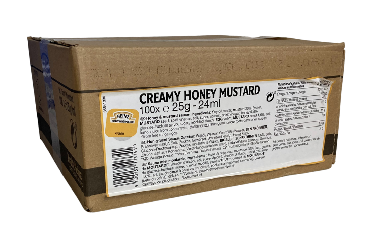 Box of Heinz Dip Pots Creamy Honey Mustard 100 x 24ml Best