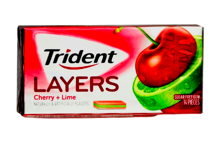 Trident Layers Cherry and Lime Sugar Free Gum 14 Pieces Best
