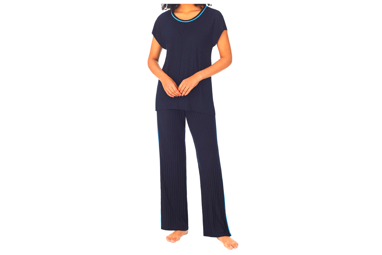 Carole Hochman - Midnight - Ladies' Ribbed 2 Piece PJ Set - Navy - Small -  Best Before it's Gone Ltd