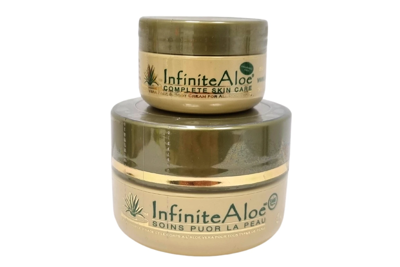 InfiniteAloe - Organic Aloe Vera Face & Body Cream - Fragrance Free - All  Skin Types - 59ml & 14ml - Best Before it's Gone Ltd